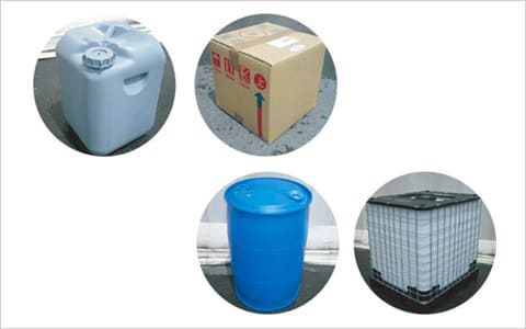 工業薬品の小分け充填